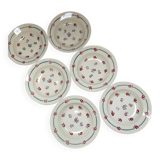 Set of 6 hollow plates terra de fer Sarreguemines