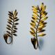 Pair of golden floral sconces by Ferro Arte, Spain, 1980