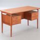 Scandinavian double-sided desk in teak by Gunnar Nielsen