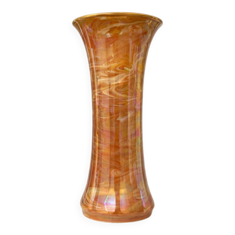 Art Nouveau vase in iridescent marbled ceramic, Central Europe, circa 1900.
