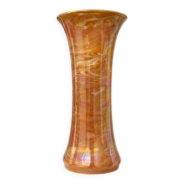 Vase art nouveau en ceramique marbrée irisée Europe centrale vers 1900