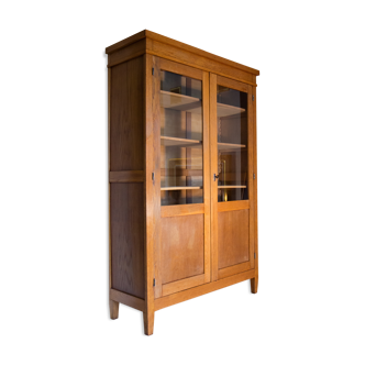 Glazed school cupboard from the 50s, 60s