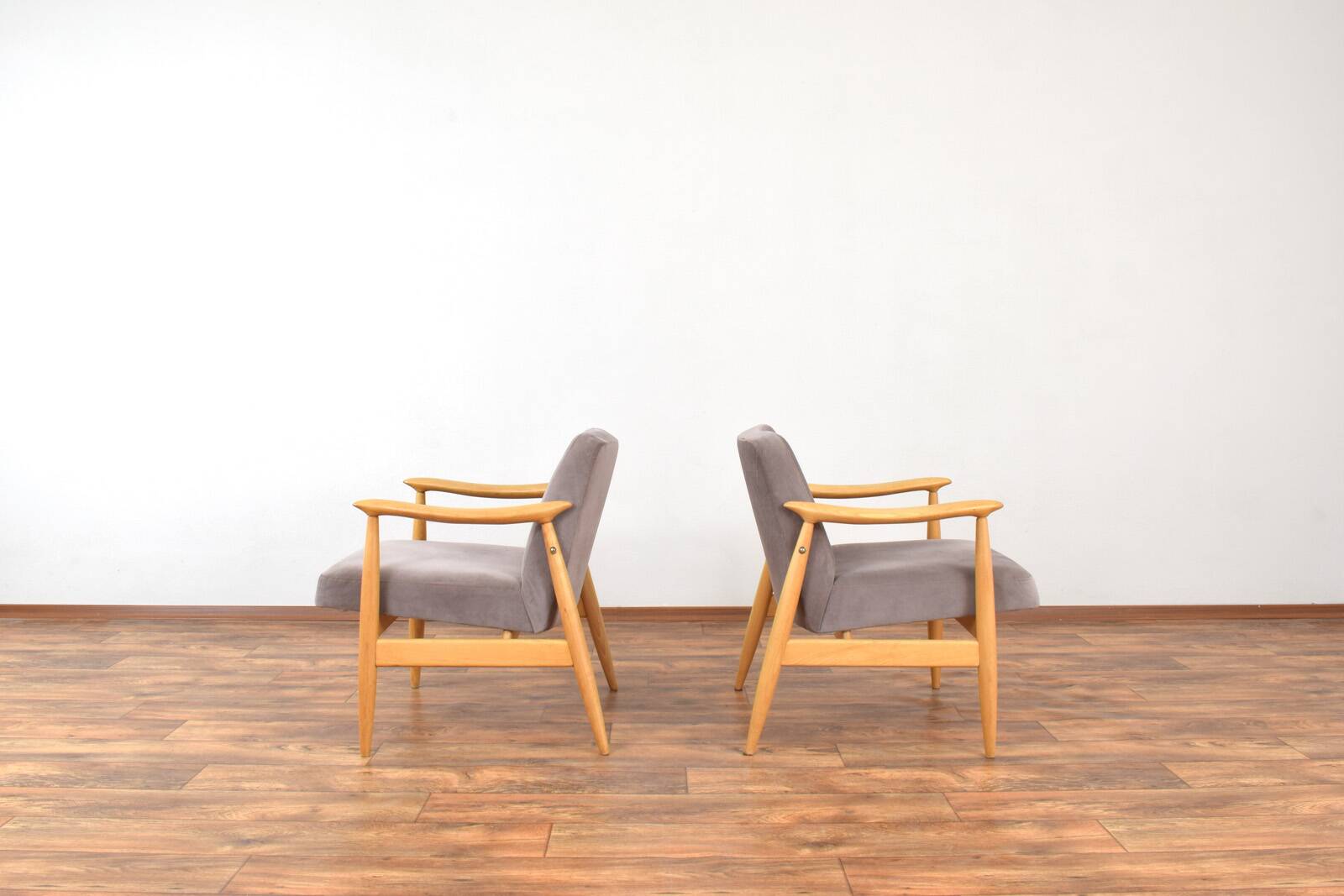 Mid-Century Polish Lounge Chairs by J. Kędziorek, 1960s. Set of 2.