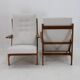 Paire de fauteuils en chêne rare des années 1970 par ULUV, Tchécoslovaquie