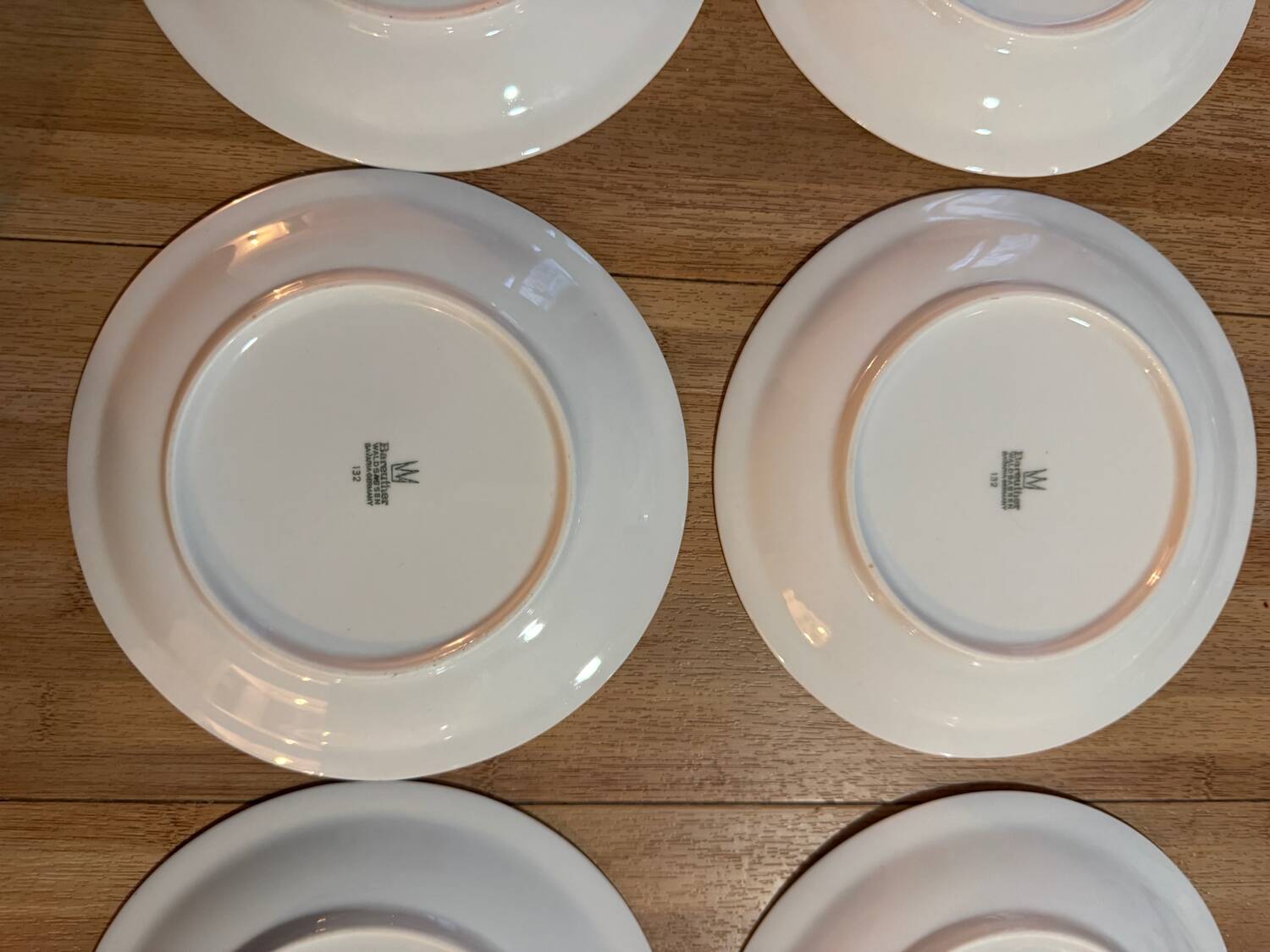 Set of 6 dessert or bread plates - 17 cm - vintage Bareuther