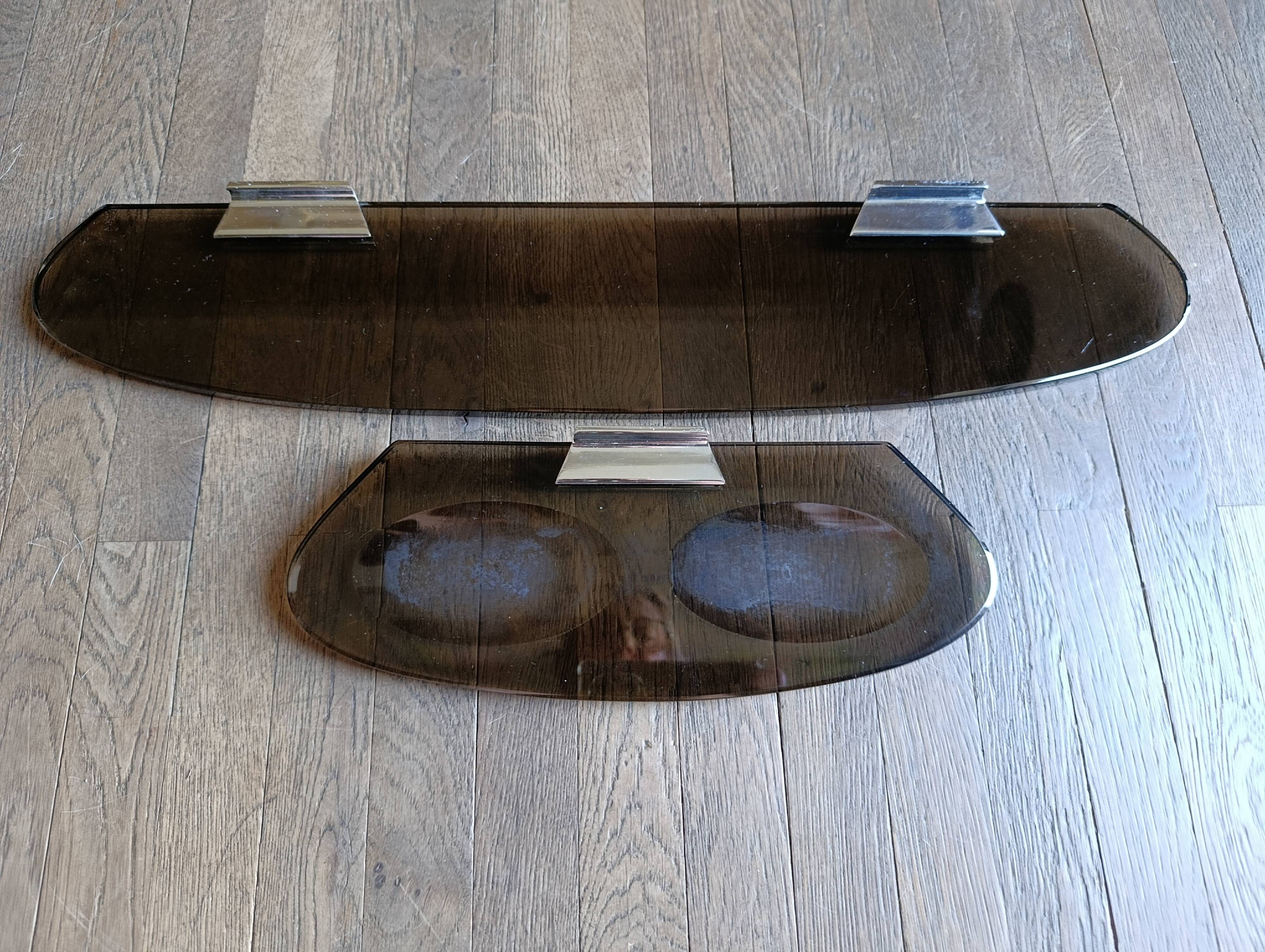 Bathroom set - vintage - Antonio Lupi / Cristal Luxor in smoked glass