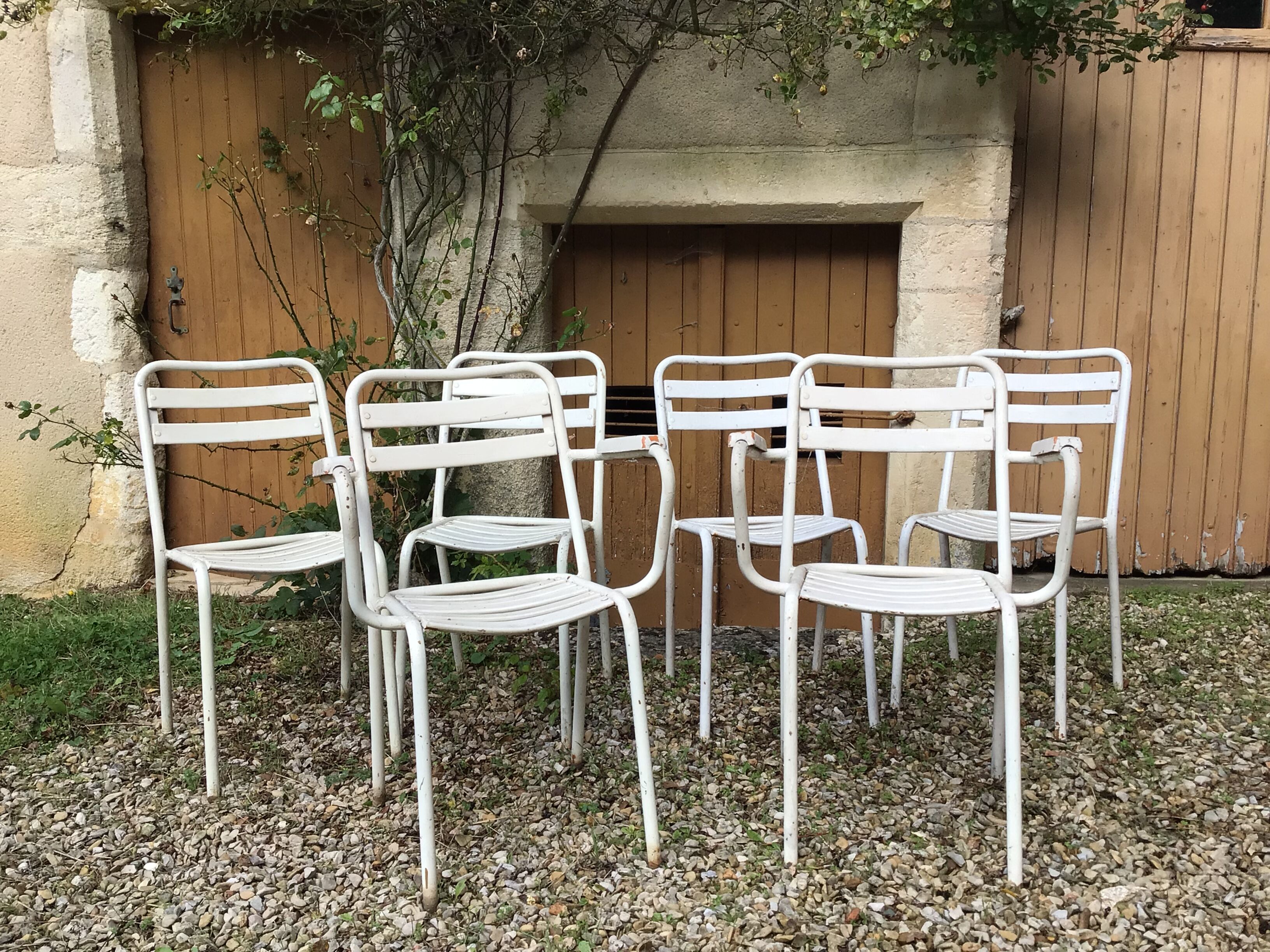 Ensemble de chaises et fauteuils de jardin Tolix 1950
