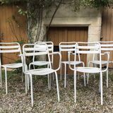 Set of chairs and garden armchairs Tolix 1950