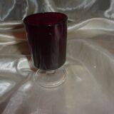 Set of 6 red stemmed glasses