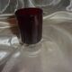 Set of 6 red stemmed glasses