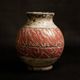 Textured glazed stoneware ball vase by Jérôme Massier, Vallauris