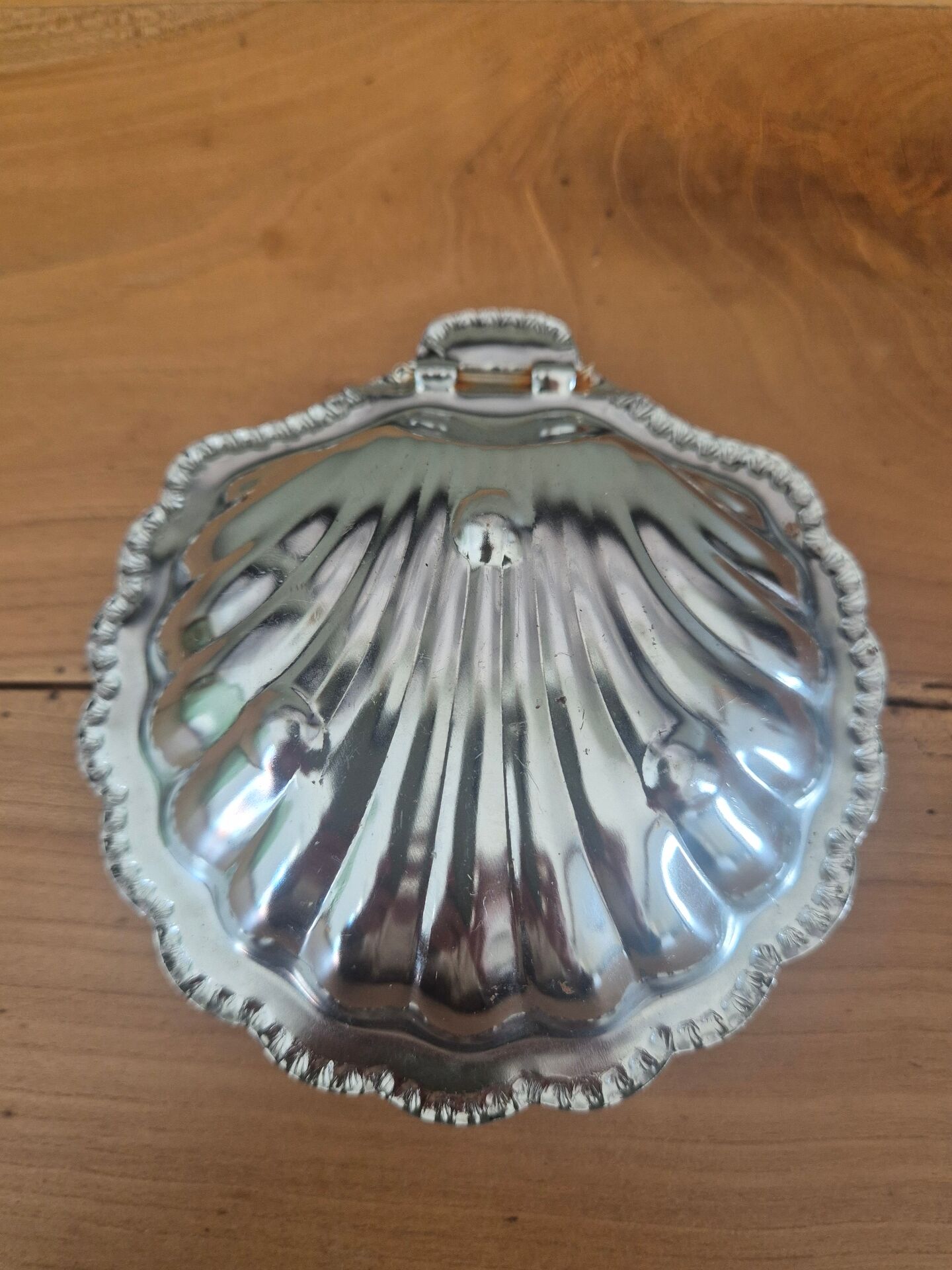 Beurrier coquillage inox vintage
