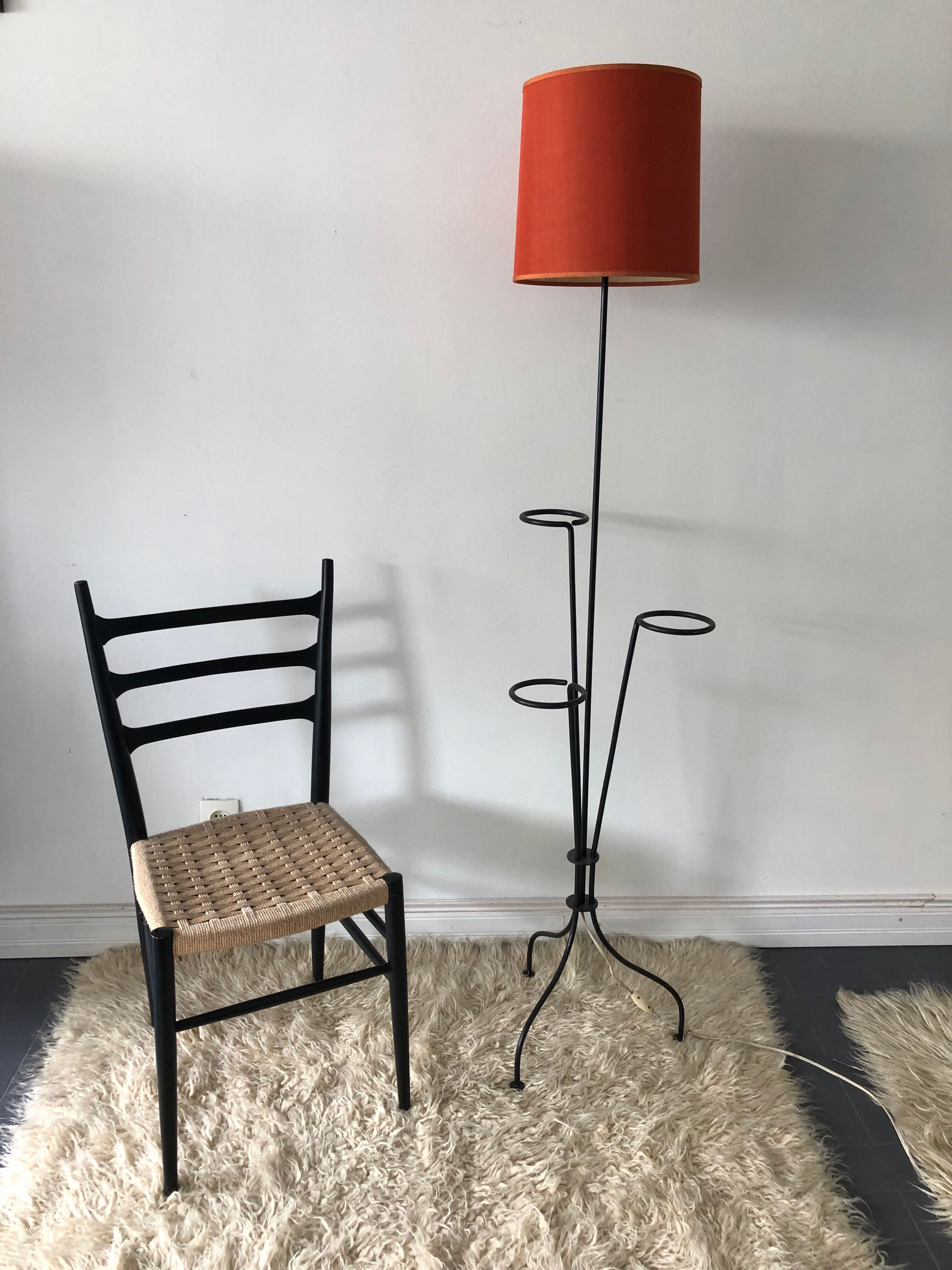 Tripod floor lamp vintage 50's