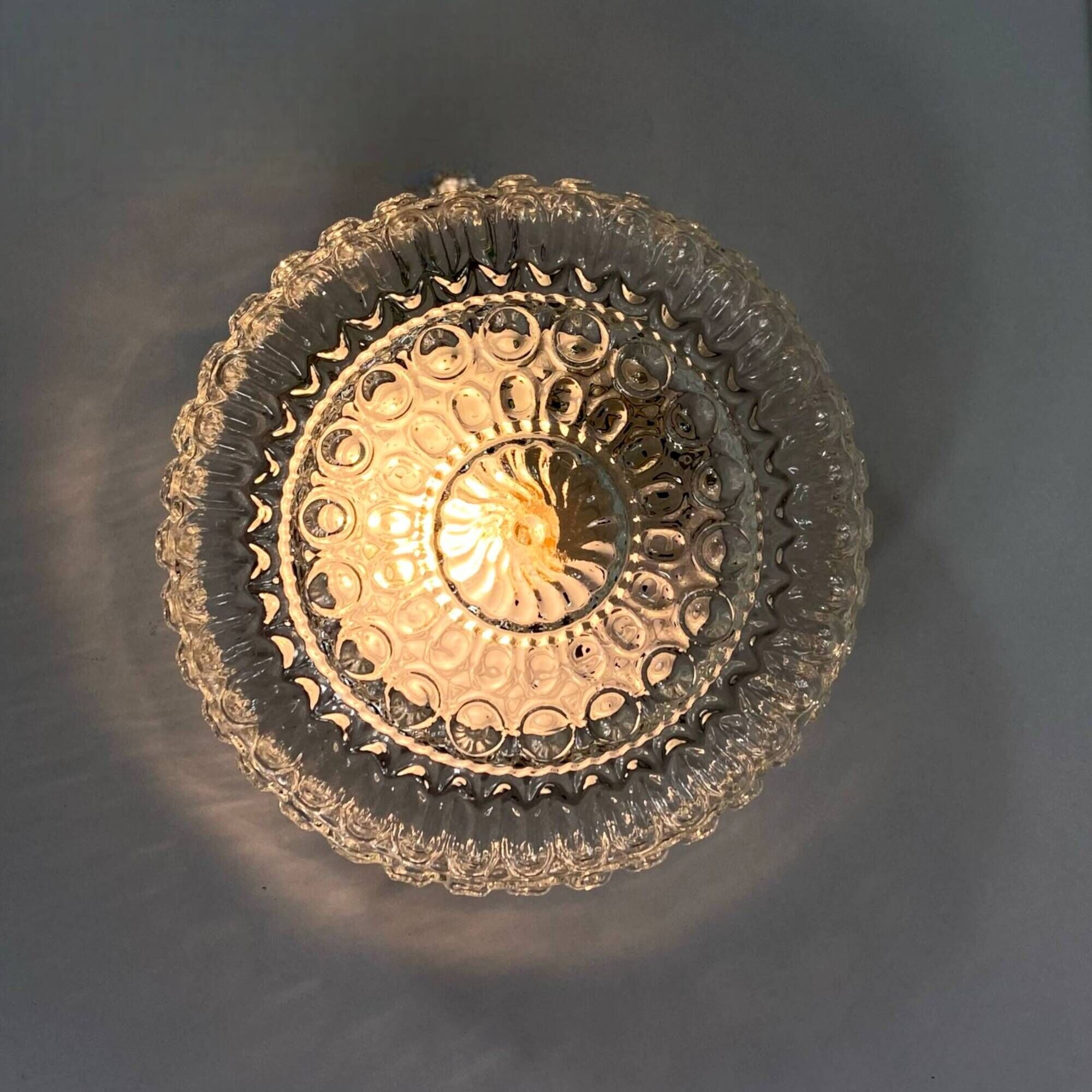 Wall light ceiling lamp glass minimalist 1970 1980 seventies eighties