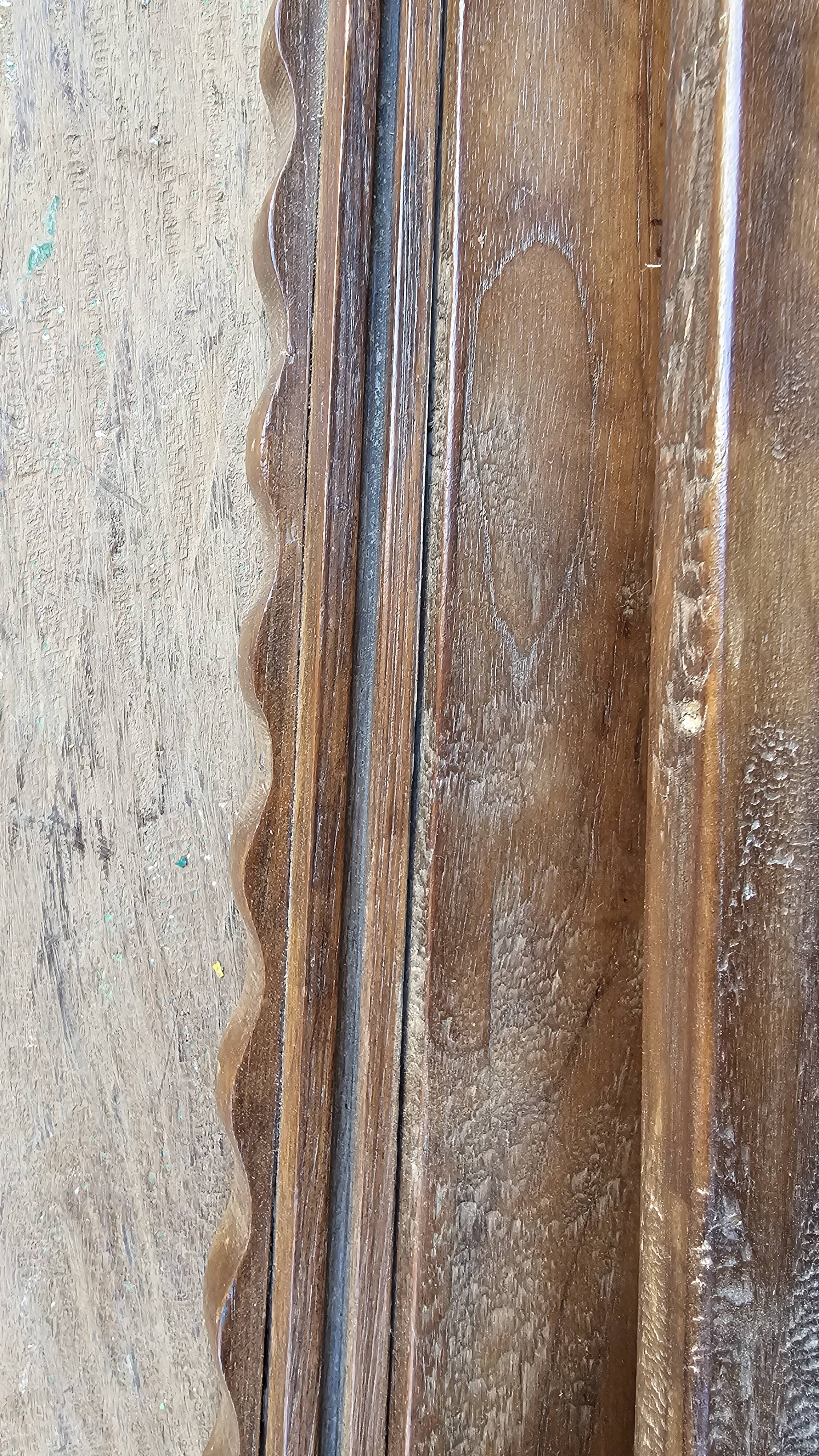 Antique Burmese teak collector's wall display case