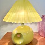 Yellow ceramic lamp organic shape