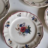 Set of 12 Sarreguemines Plates, Agreste Models