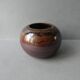 Sandstone ball vase signed Yves Remond