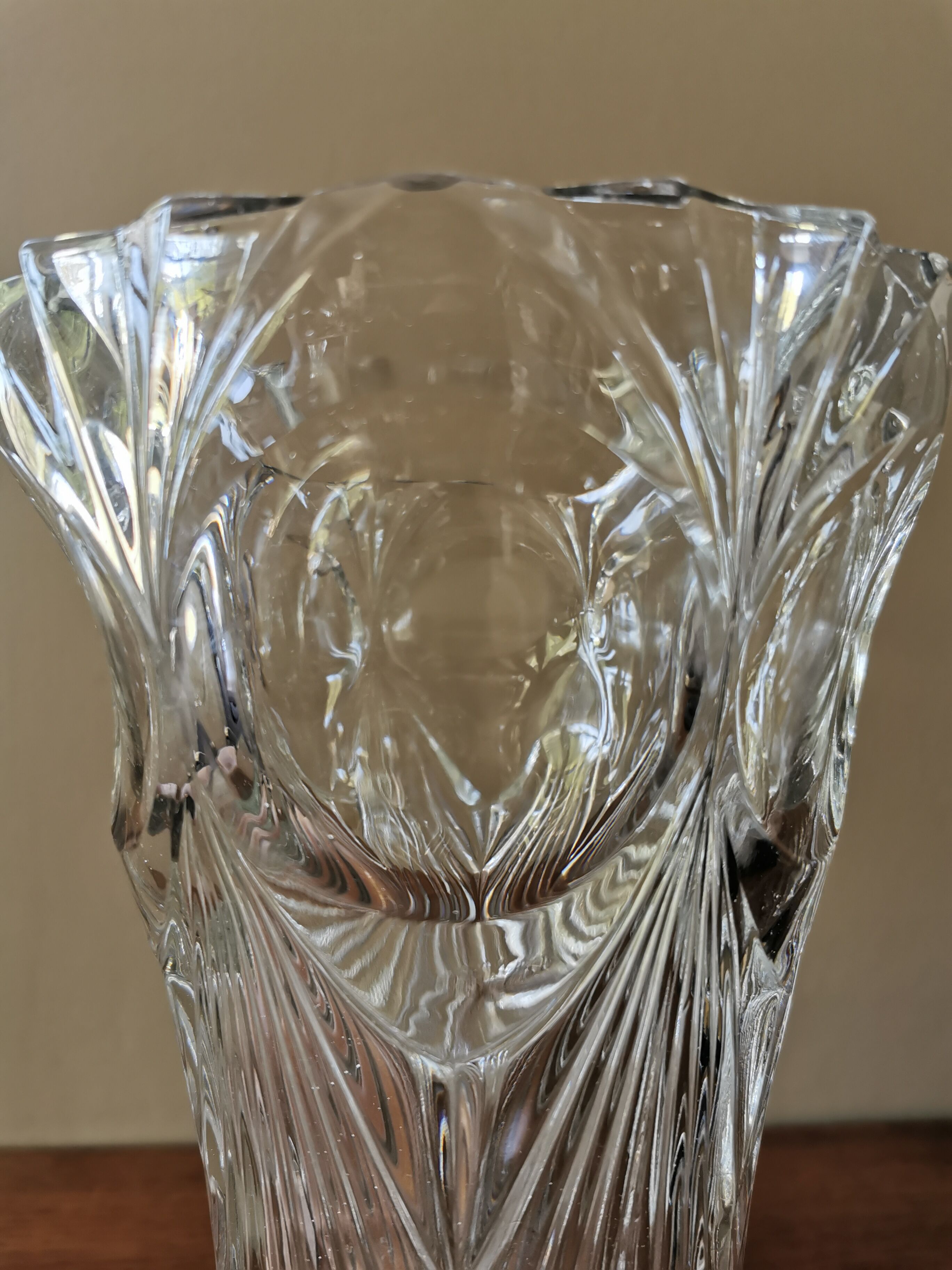 Vintage crystal art deco style vase