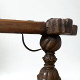 Indian coffee table made of wood and wrought iron.