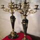 candelabra 19th gilded bronze and marble candlestick 60x32 cm