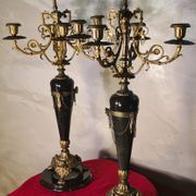 candelabra 19th gilded bronze and marble candlestick 60x32 cm