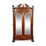 Renaissance hunting lodge bookcase in solid walnut