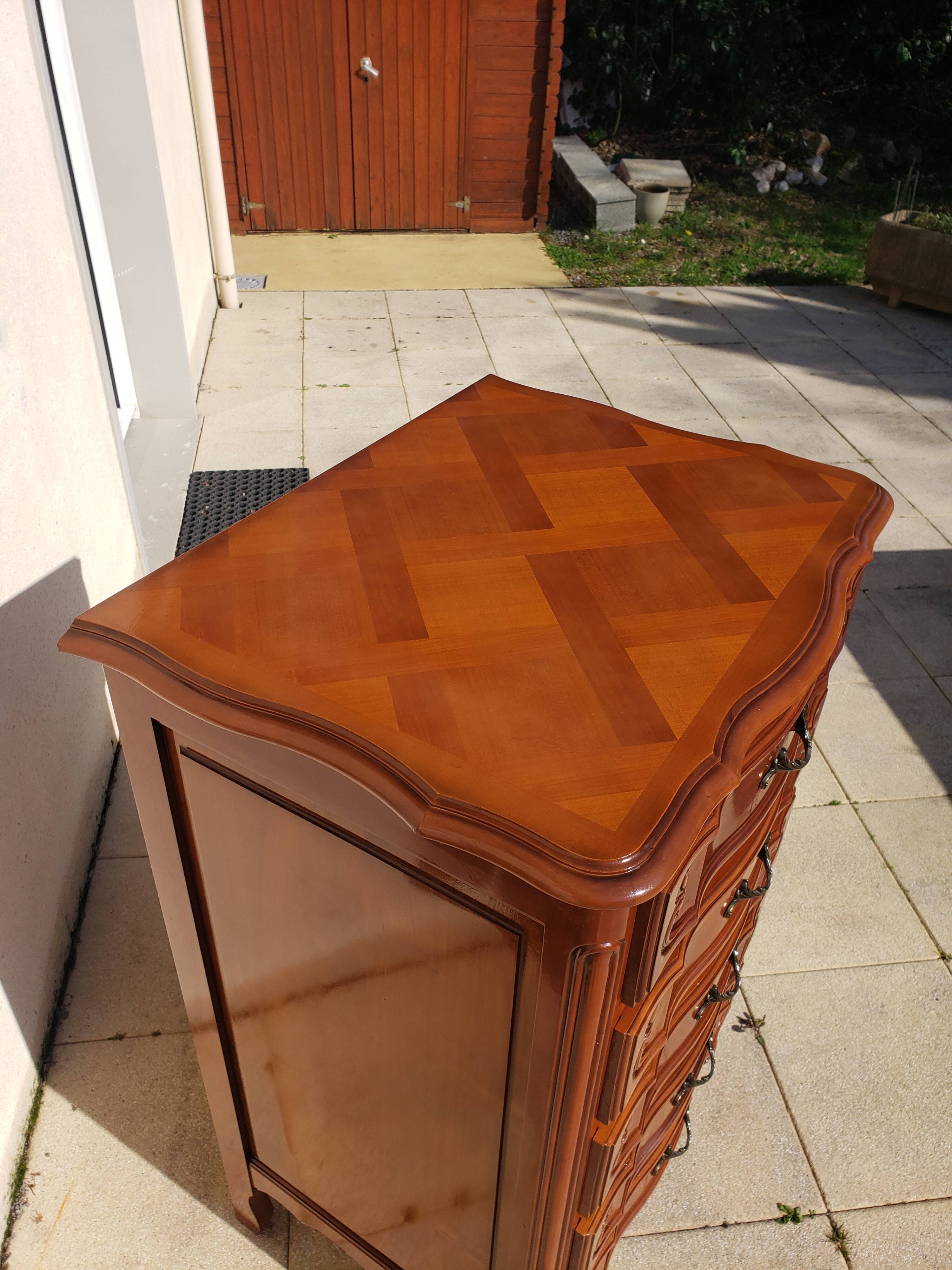 Semainier chiffonnier ancien style Louis XV