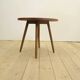Table basse ronde en teck, années 1960