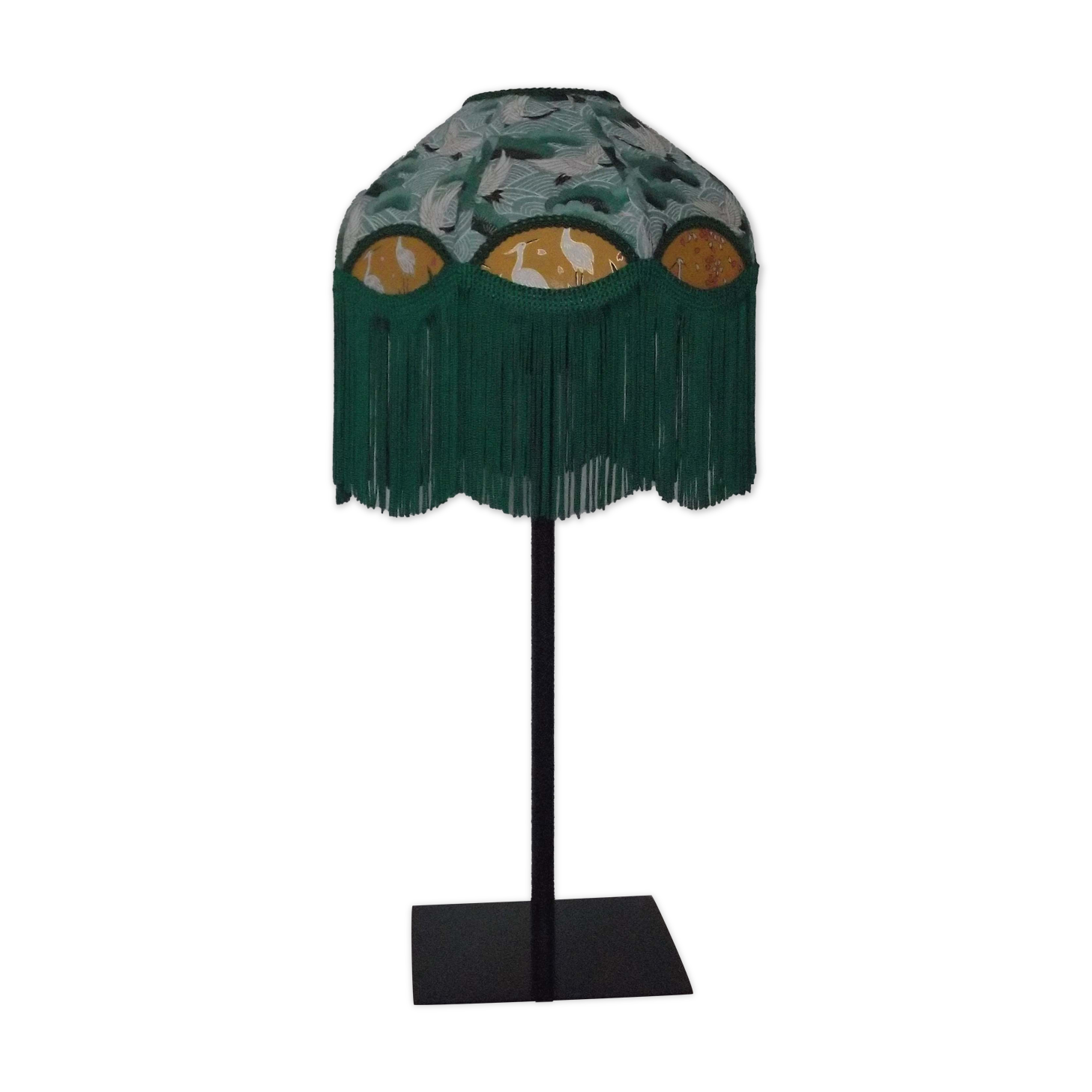 Retro bedside lamp with fringe "Talina".