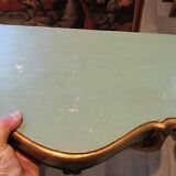 Pair Of Drop-shaped Consoles To Be Hanged, Lacquered And Gilt, Early 1900s