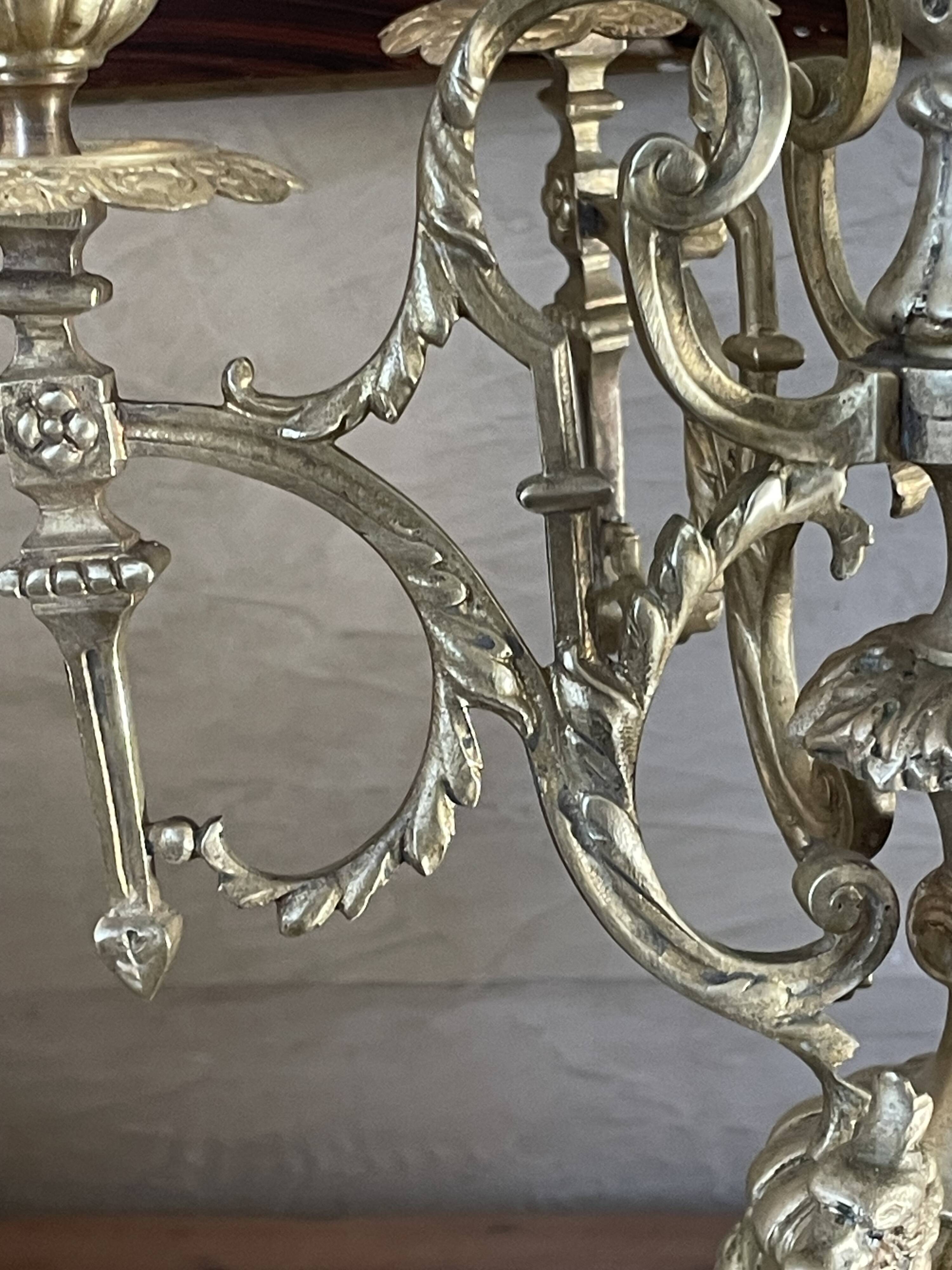 Napoleon III style chandelier in gilded bronze 48.5cm