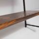 Wall shelf string 1960 3 solid wood tops black and brown