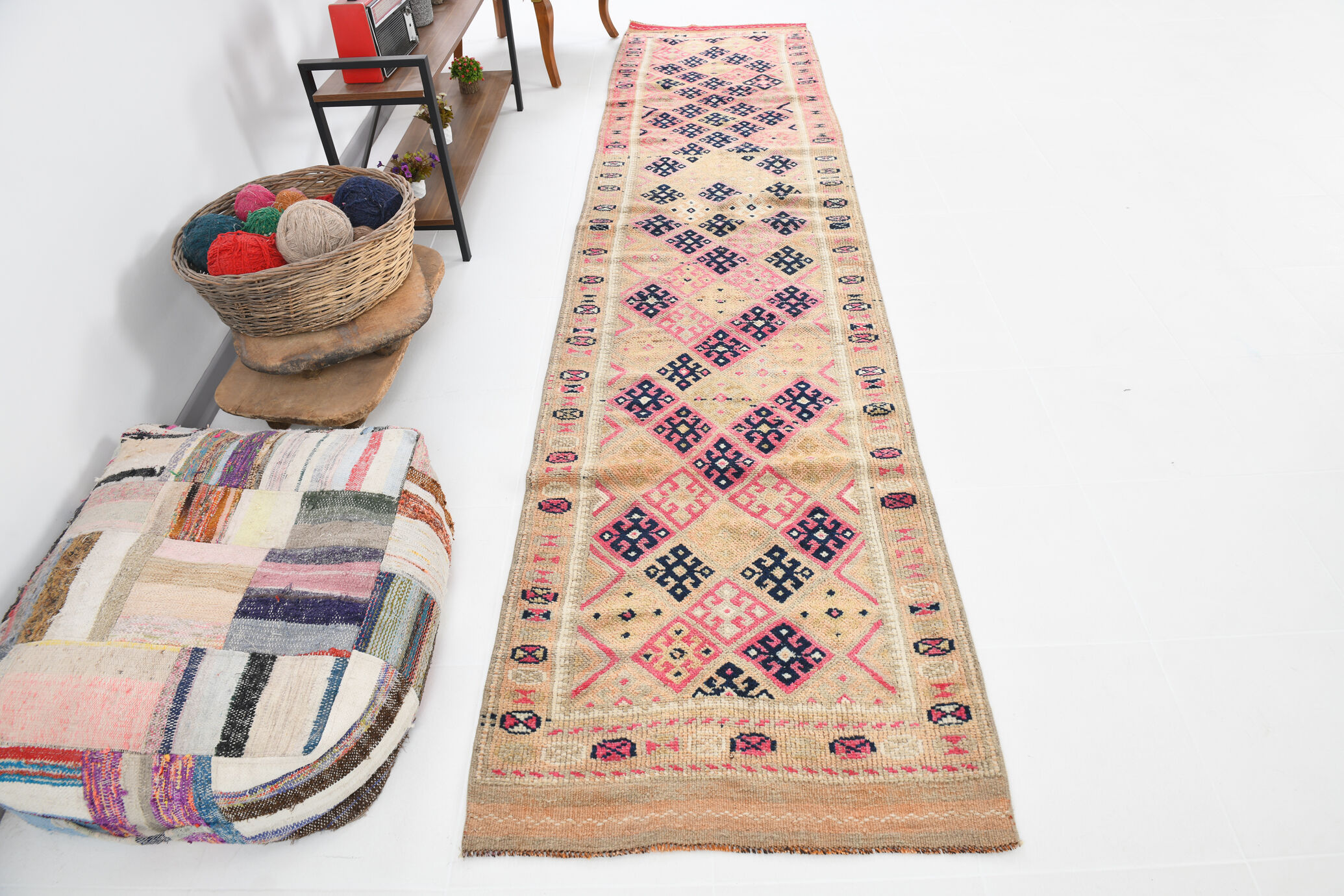 Long entrway runner rug 386x87cm