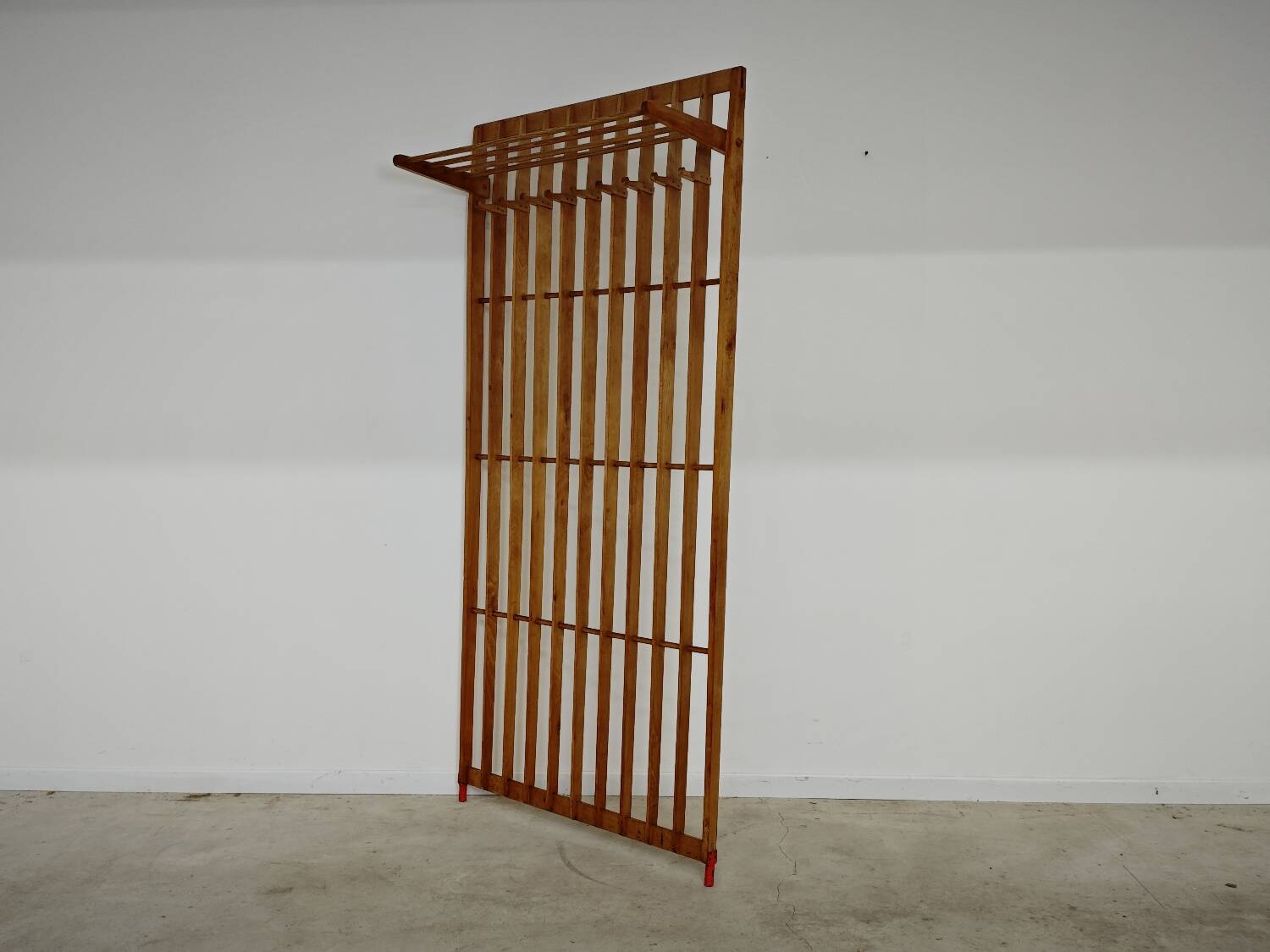 Wooden wall coat rack by Krasna Jizba