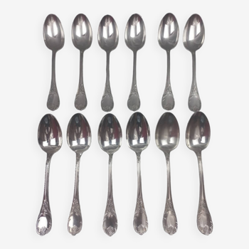 Christofle marly - 12 silver metal table spoons tbe