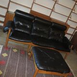 Eric Merthen 3-seater sofa with ottoman, Sweden 1960s
