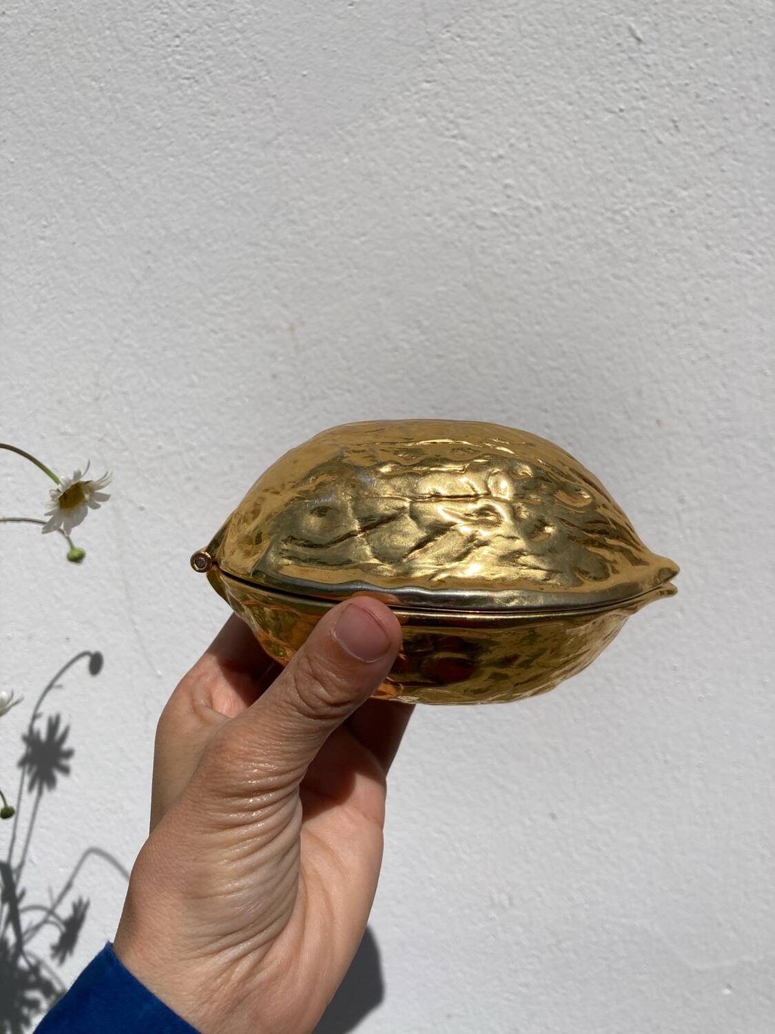 Golden metal nutcracker