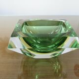 Cendrier en verre Sommerso de Murano par Flavio Poli pour Seguso, 1960