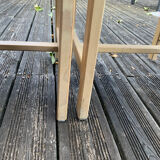 Solid beech chairs André Sornay