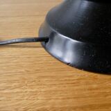 Turned wooden lamp, black laqué, 85 cm