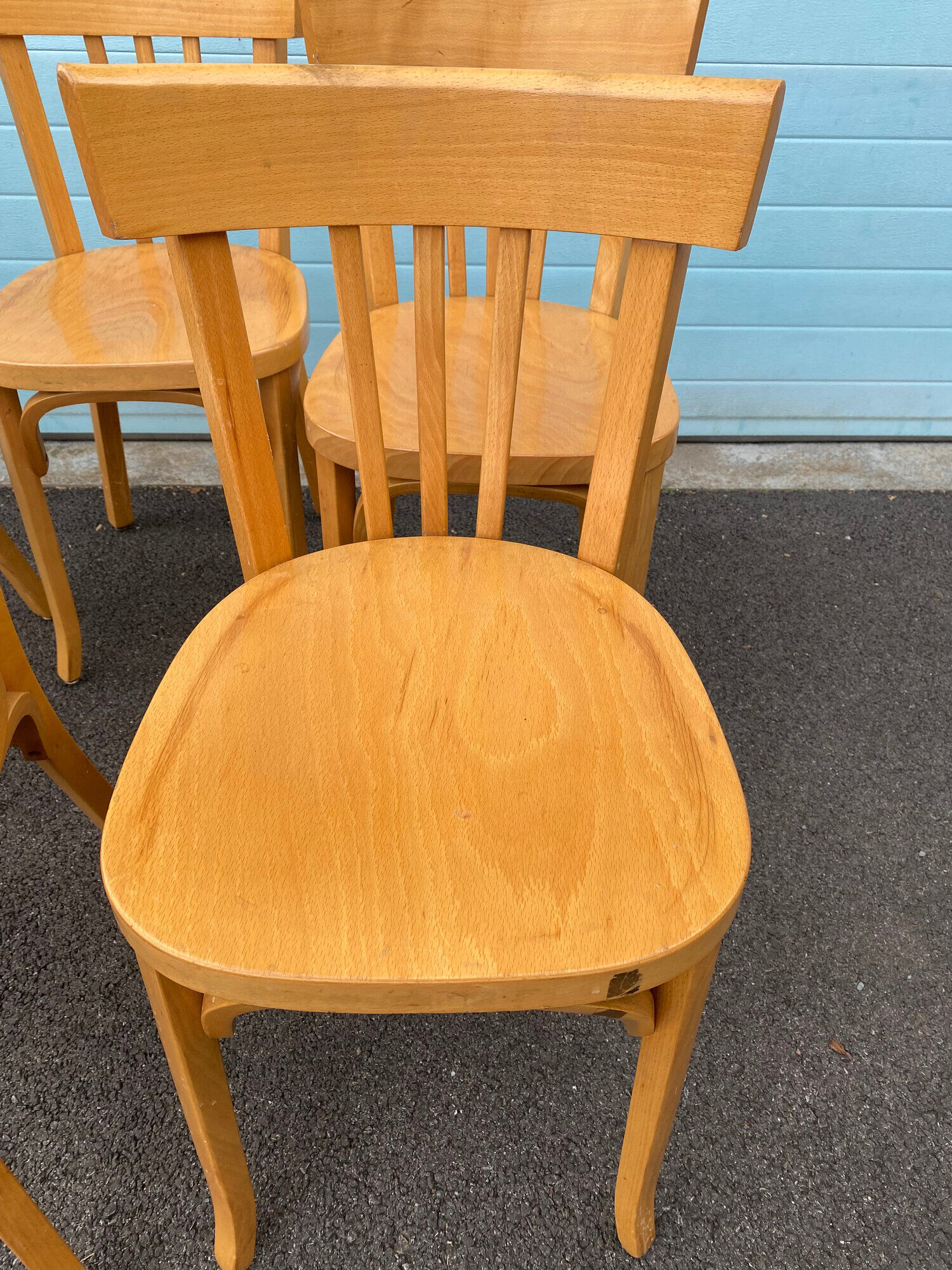 Set of 5 "Baumann" bistro chairs