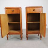 Art Deco Pair of Bedside Tables, 1930s, Czechoslovakia
