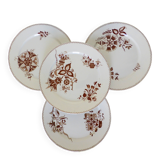 4 flat plates from Sarreguemines, Danish model 210401.