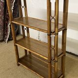 Bamboo and wood bookcase shelf, 1960