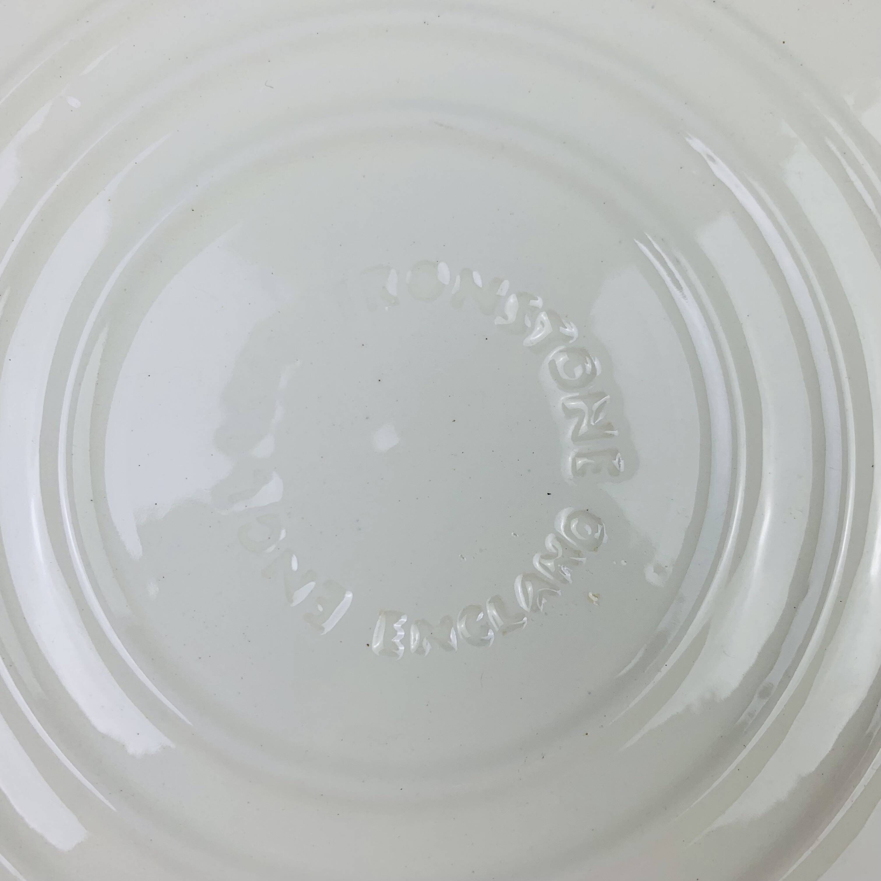 6 English red ironstone plates