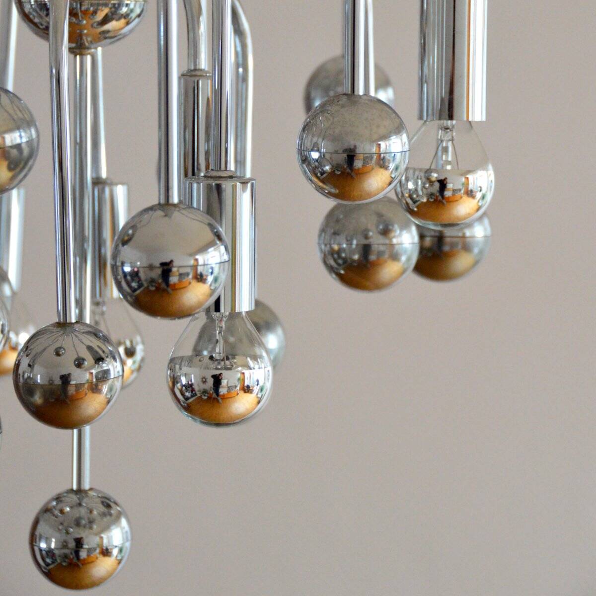 Lustre sputnik space age 9 feux 1970s
