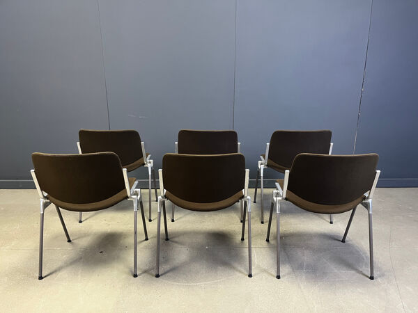 Chaises latérales vintage DSC 106 par Giancarlo Piretti pour Castelli - ensemble de 6