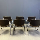 Vintage DSC 106 side chairs by Giancarlo Piretti for Castelli - set of 6