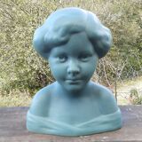 Ceramic bust Sarreguemines France